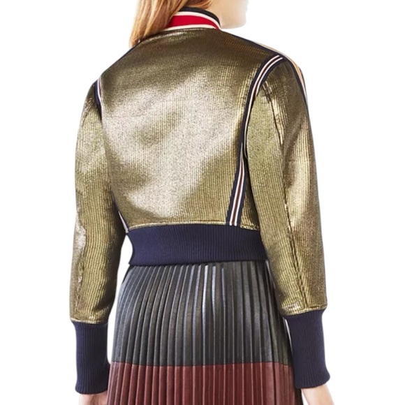 NWT BCBMAXAZRIA Andreas Metallic Bomber Jacket Size XS - Picture 2 of 16